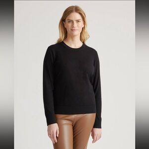 Quince Cotton Cashmere Black Sweater M